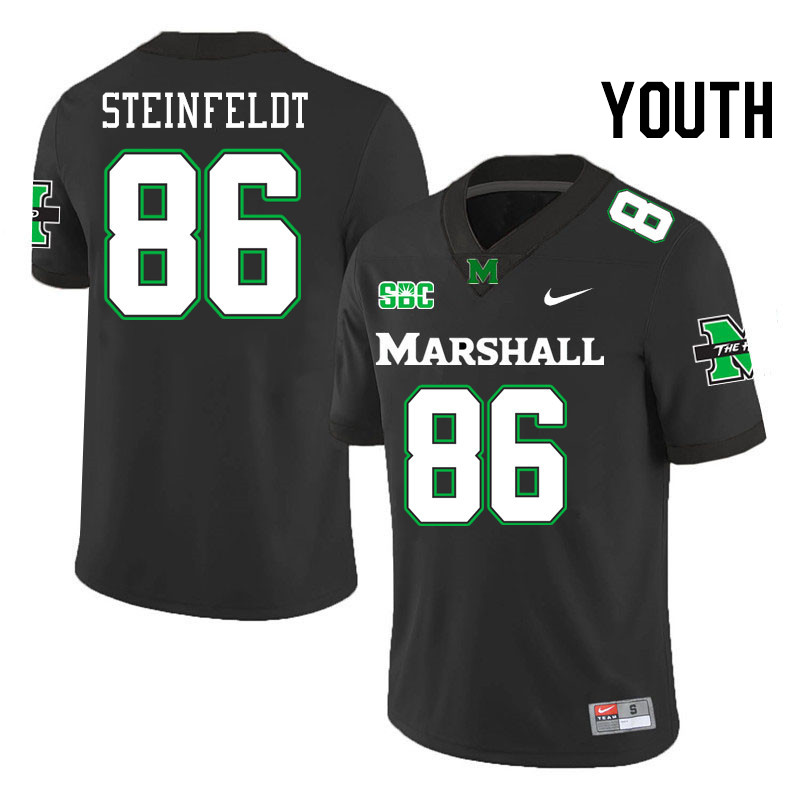 Youth #86 Aidan Steinfeldt Marshall Thundering Herd SBC Conference College Football Jerseys Stitched